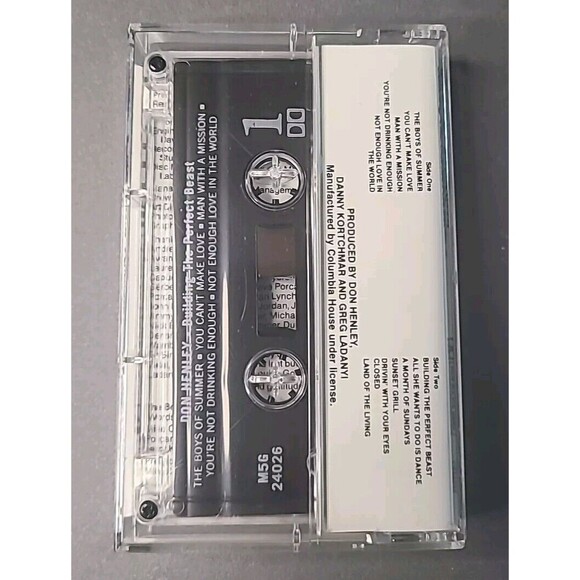 Vintage Don Henley Building the Perfect Beast Cassette 1984 Columbia House - Picture 2 of 4